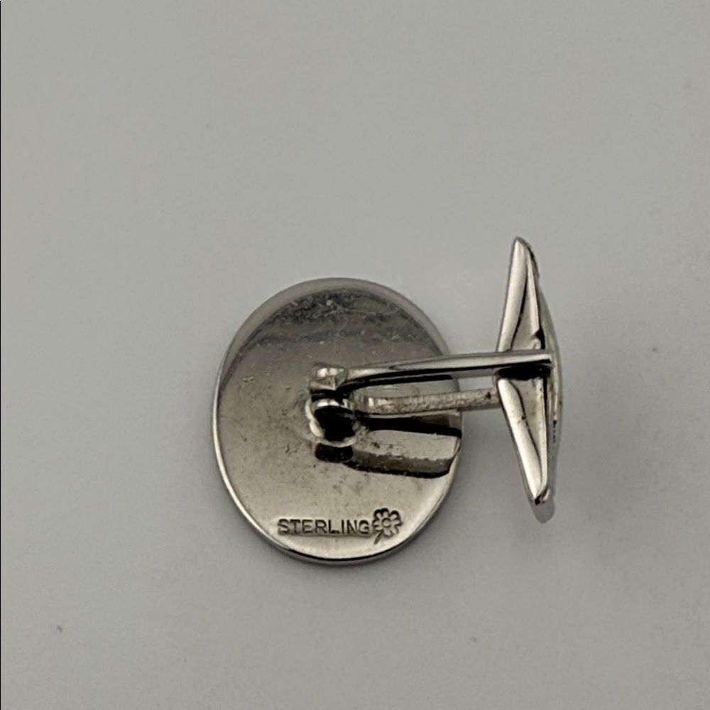 Vintage Sterling Silver Elegant Cufflinks - Picture 2 of 4